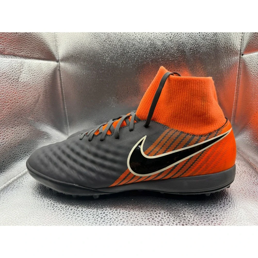 Size 12 Nike Obra X Magista 2 Academy Black Orange Mens Soccer‎ Shoes AH7311-080